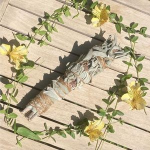 White Sage 8” Stick Hand Crafted Sachet Natural Incense New